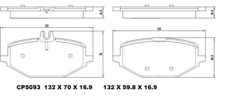 Ceramic Brake Pads CP5093 - Premier Performance Auto Parts | Universal Auto Spares