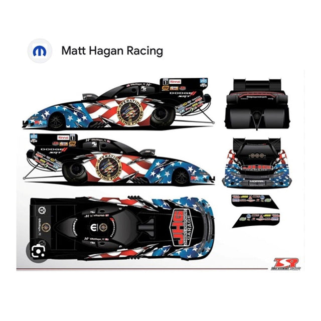 Matt Hagan OHF Funny Car Racing Diecast Model Car 1:24 Scale Collectible - Diecast Models