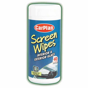 Screen Interior / Exterior Glass XL Wipes Large Tub of 40 Clean Fresh Fragrance - CarPlan