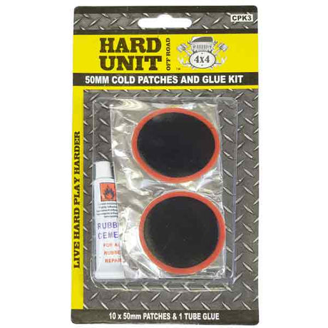 Cold Patch Kit 50mm With Glue 11pcs - HARD UNIT | Universal Auto Spares