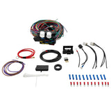 Universal 12 Circuit Wiring Harness Kit 12V Muscle Car Street Hot Rod XL Wires CPLIT-UN12 - Machter