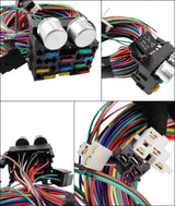 Universal 12 Circuit Wiring Harness Kit 12V Muscle Car Street Hot Rod XL Wires CPLIT-UN12 - Machter