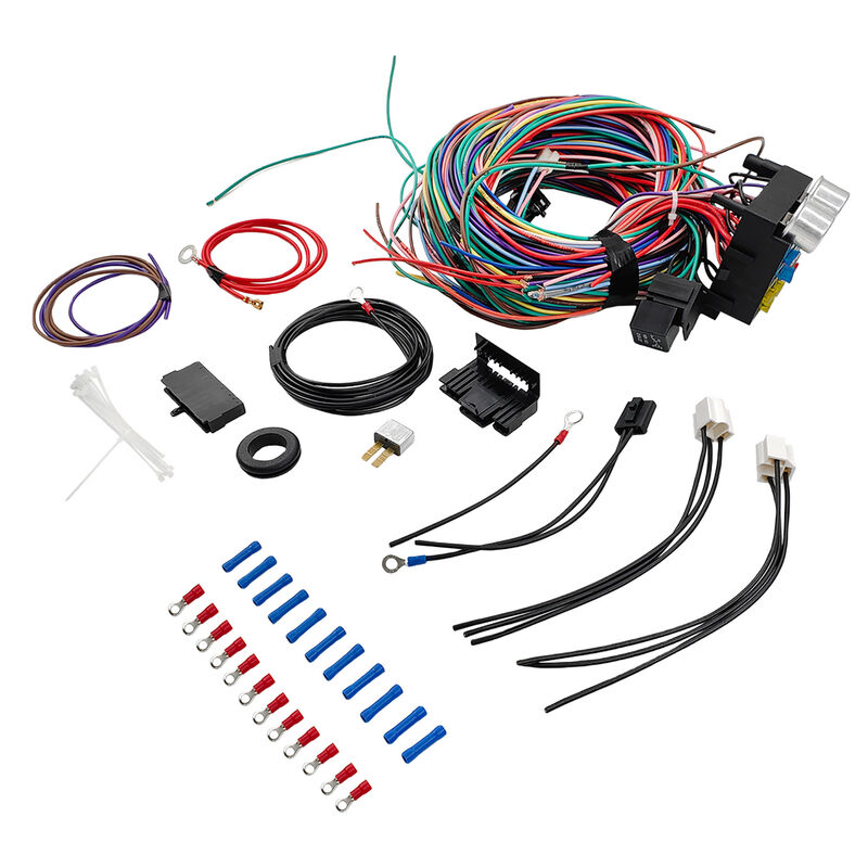 Universal 12 Circuit Wiring Harness Kit 12V Muscle Car Street Hot Rod XL Wires CPLIT-UN12 - Machter