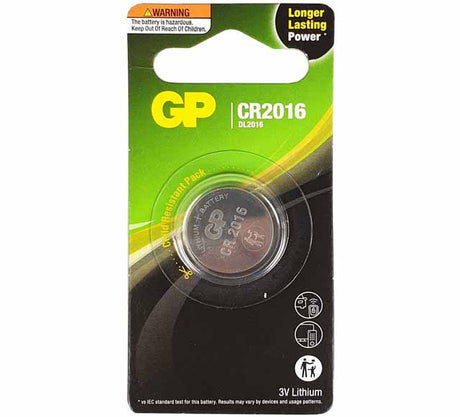 Battery Lithium Coin Cell 3V CR2016C1 - GP