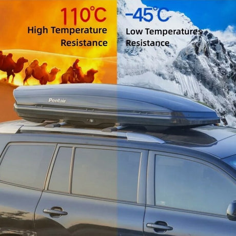360L Glossy Black Roof Box With Key Lock Fit For Rhino Rack Masterfit Roof Top Box - Machter