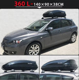 360L Glossy Black Roof Box With Key Lock Fit For Rhino Rack Masterfit Roof Top Box CRBOX-009B - Machter