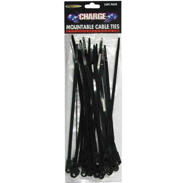 Cable Tie - Mountable 3.6 x 100mm 25 Piece | Universal Auto Spares