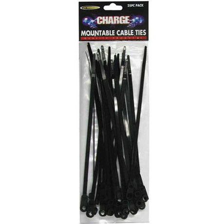 Cable Tie - Mountable 3.6 x 100mm 25 Piece