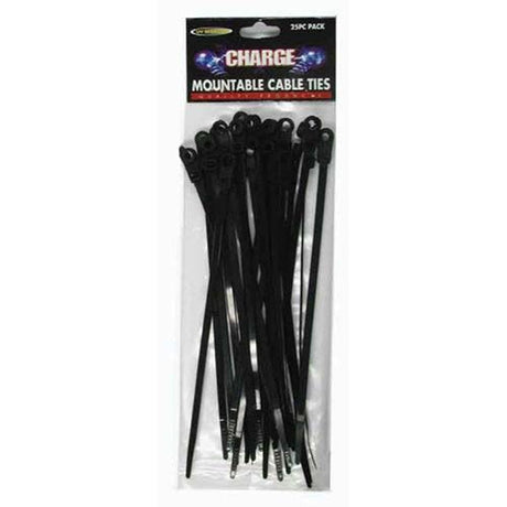 Cable Tie - Mountable 3.6 x 150mm 25 Piece