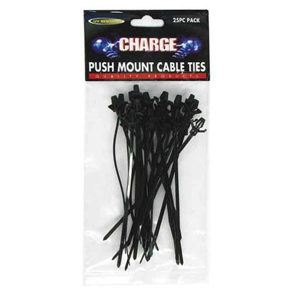 Cable Tie - Push Mount Type 4.8 x 200mm 25 Piece | Universal Auto Spares