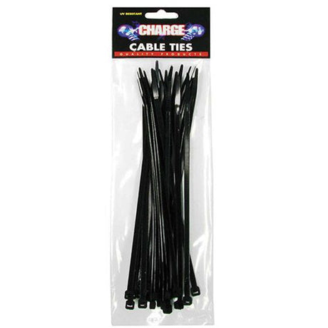 Cable Ties - 200mm 25 Piece Black | Universal Auto Spares