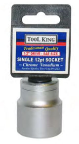 Socket 11/16" with 1/2" 12PT STD Drive Chrome Metric & SAE - Tool King
