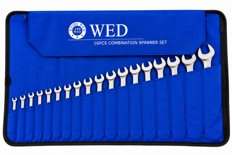 16 Piece Combination Spanner Set 8-32mm With Case - Weldi Wed