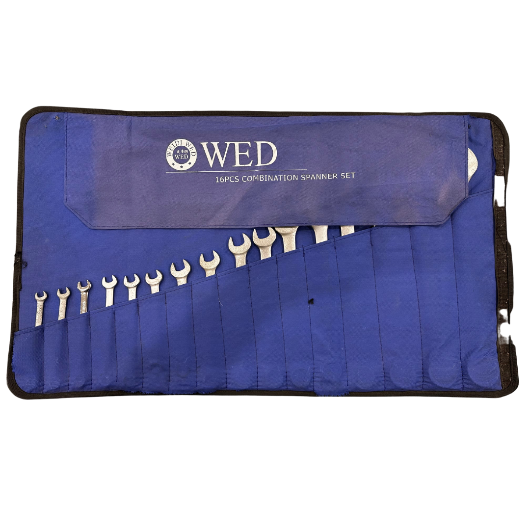 16 Piece Combination Spanner Set 8-32mm With Case - Weldi Wed