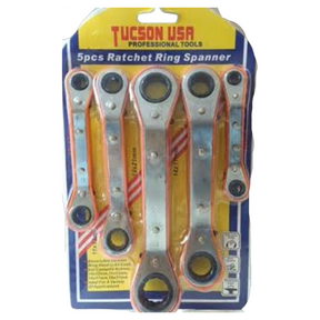 High Quality Ratchet Reversible Wrench Set 5 Pieces - Tucson USA