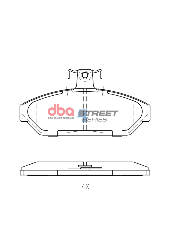 Ss Street Series Brake Pads Ford Falcon Xe With Girlock Front Calipers 1982-1984 Front DB1075SS - DBA