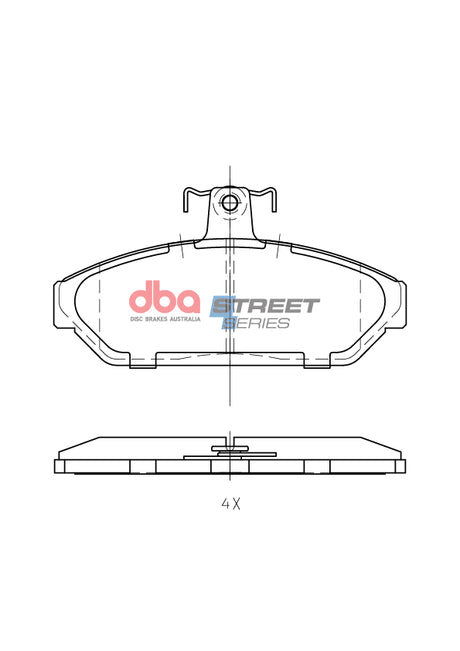 Ss Street Series Brake Pads Ford Falcon Xe With Girlock Front Calipers 1982-1984 Front DB1075SS - DBA | Universal Auto Spares