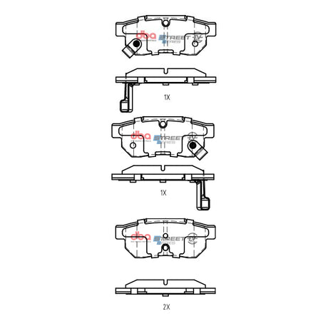 Ssev Street Series Brake Pads Honda Fit Hybrid 2010 On Rear DB1163SSEV - DBA | Universal Auto Spares