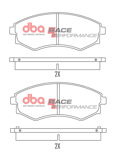 Race Brake Pads Hyundai/Kia & Ssangyong 1991-2014 Front DB1167RP - DBA | Universal Auto Spares