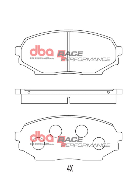 Race Brake Pads Mazda MX5 Na 89 93 Front DB1178RP - DBA | Universal Auto Spares