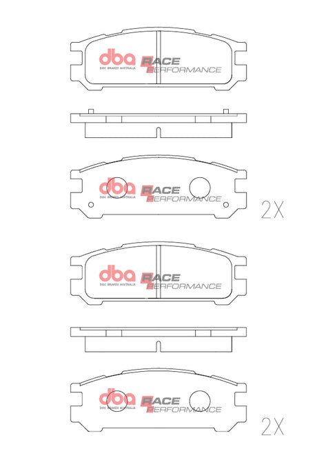 Race Brake Pads Isuzu & Subaru 1990-98 Rear DB1186RP - DBA | Universal Auto Spares