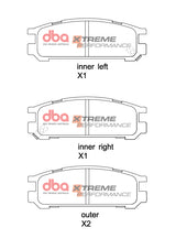 Xp Performance Brake Padssubaru Wrx IMPREZA1990-1998 Rear DB1186XP - DBA | Universal Auto Spares
