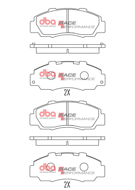Race Brake Pads Honda 1990-2006 Front DB1206RP - DBA | Universal Auto Spares