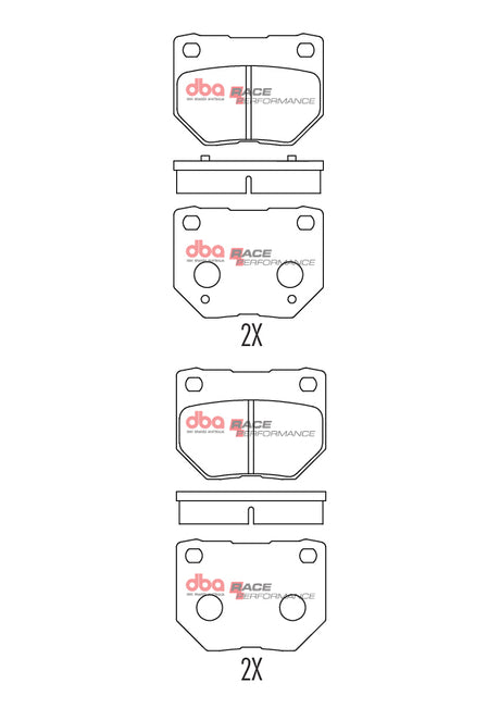 Race Brake Pads Nissan & Subaru 1989-2007 Rear DB1220RP - DBA | Universal Auto Spares