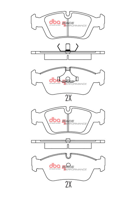 Race Brake Pads Bmw 318 94 99 Front DB1224RP - DBA | Universal Auto Spares