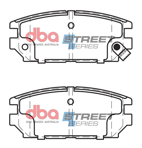 Ss Street Series Brake Pads Mitsubishi 1991-2005 Rear DB1238SS - DBA | Universal Auto Spares