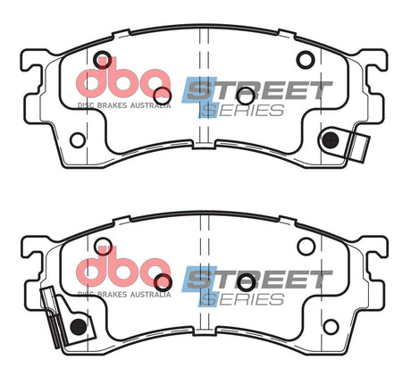 Ss Street Series Brake Pads Eunos/Ford & Mazda 1991-2002 Front DB1255SS - DBA | Universal Auto Spares