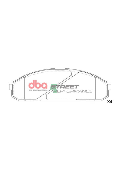 Sp Performance Brake Pads Nissan Patrol Gq EFI Twin Piston Calipers 1992-1997 Front DB1257SP - DBA | Universal Auto Spares