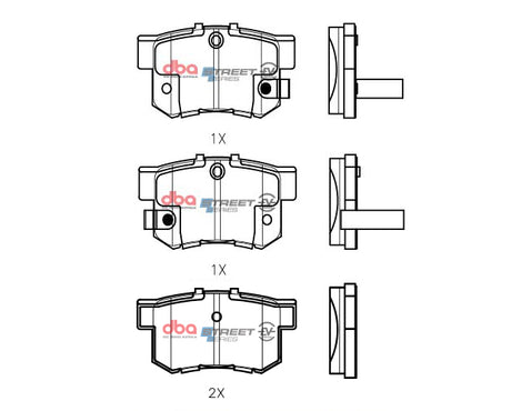 Ssev Street Series Brake Pads Honda Insight Hybrid/Crz Hybrid 2010 On Rear DB1265SSEV - DBA | Universal Auto Spares