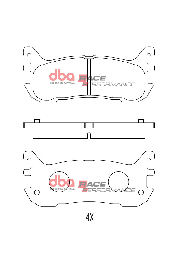 Race Brake Pads Mazda MX5 Na Nb 94 04 Rear DB1283RP - DBA