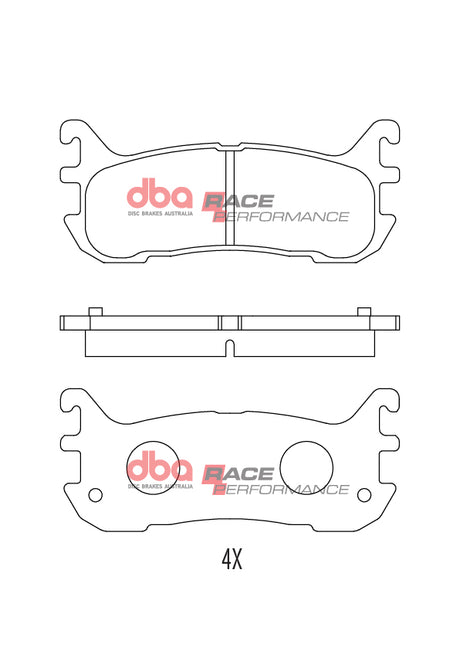 Race Brake Pads Mazda MX5 Na Nb 94 04 Rear DB1283RP - DBA | Universal Auto Spares