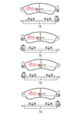Race Brake Pads Chev/Ford/Holden & Pontiac 1988-2002 Front DB1353RP - DBA