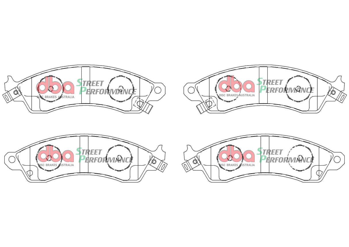 Sp Performance Brake Pads Holden Hsv 2 Piston Vn-Vt Front DB1353SP - DBA