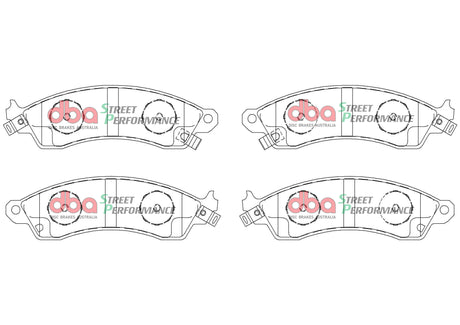 Sp Performance Brake Pads Holden Hsv 2 Piston Vn-Vt Front DB1353SP - DBA | Universal Auto Spares