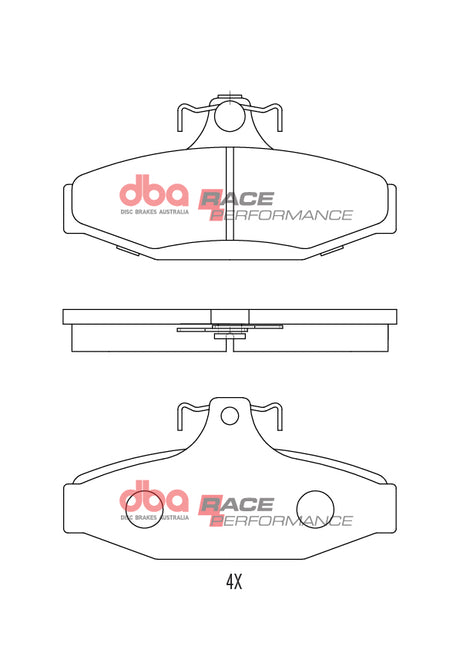 Race Brake Pads Chevrolet/Holden/Hsv Rear DB1354RP - DBA | Universal Auto Spares