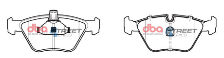 Ss Street Series Brake Pads Bmw 1995-2008 Front (Suits Wear Sensor DBAWS1000 DBAWS1025 DBAWS1027 ) DB1364SS - DBA | Universal Auto Spares