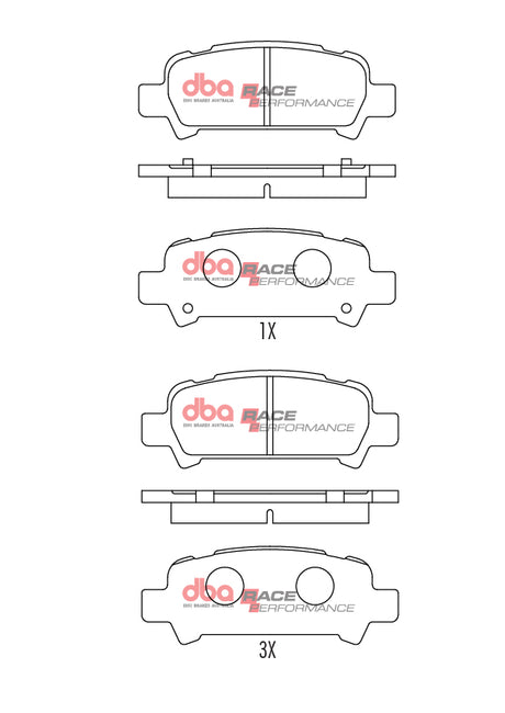 Race Brake Pads Subaru 1997-2003 Rear DB1379RP - DBA | Universal Auto Spares