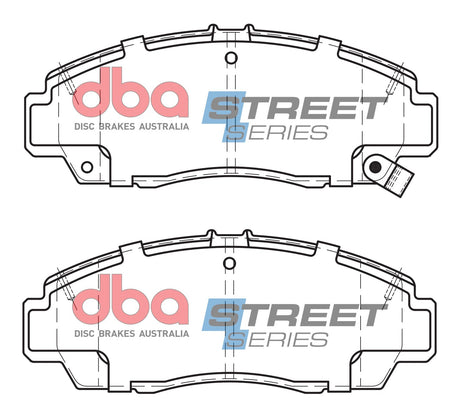 Ss Street Series Brake Pads Honda 1998-2014 Front DB1393SS - DBA | Universal Auto Spares