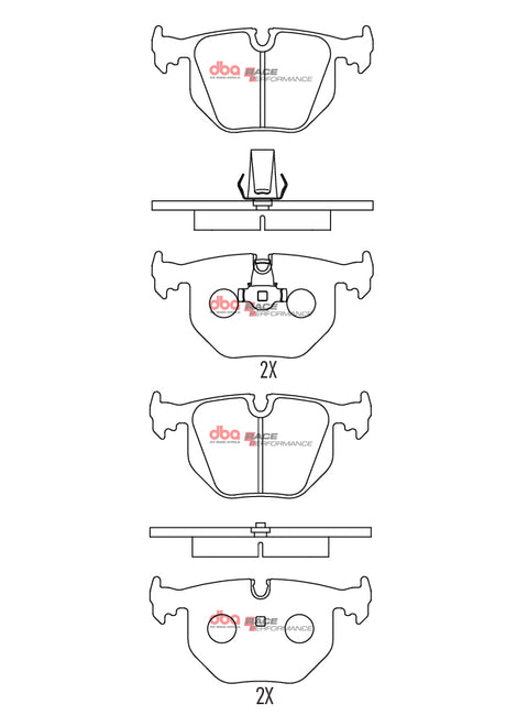 Race Brake Pads Bmw & Range Rover 1993-2013 Rear DB1397RP - DBA | Universal Auto Spares