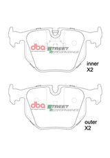 Sp Performance Brake Pads Bmw & Range Rover 1993-2013 Rear(suits Wear Sensor DBAWS1003 DBAWS1016 DBAWS1104 ) DB1397SP - DBA