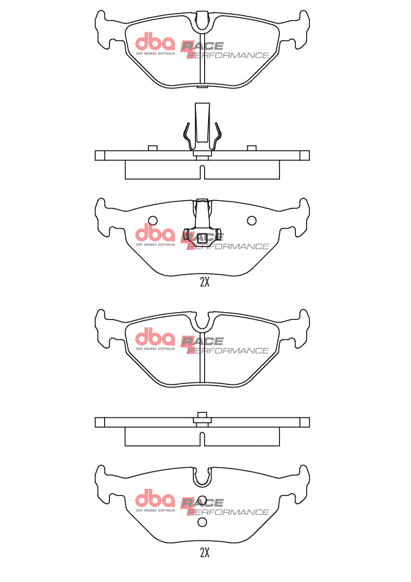 Race Brake Pads Bmw Z4 ROADSTER/3 Series Rear DB1415RP - DBA