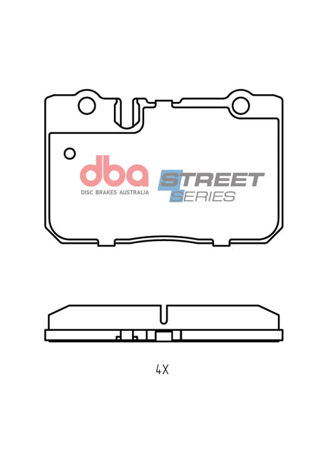 Ss Street Series Brake Pads Toyota Celsior UCF21 1994-2000 Front DB1421SS - DBA | Universal Auto Spares