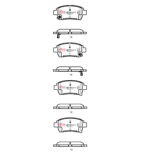 Ssev Street Series Brake Pads Toyota Prius Hybrid 1997 2009 Front DB1422SSEV - DBA | Universal Auto Spares