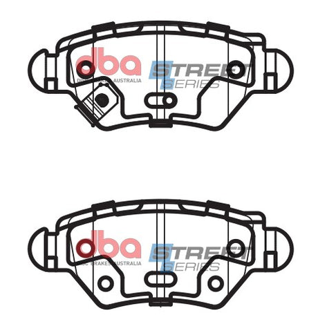Ss Street Series Brake Pads Holden 1998-2006 Rear DB1425SS - DBA | Universal Auto Spares