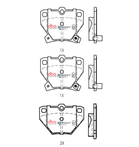 Ssev Street Series Brake Pads Toyota Prius Hybrid 1997 2009 Rear DB1429SSEV - DBA | Universal Auto Spares