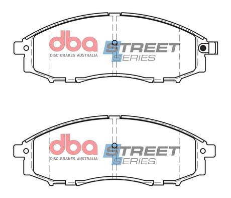 Ss Street Series Brake Pads Nissan Navara 1997-2014 Front DB1439SS - DBA | Universal Auto Spares